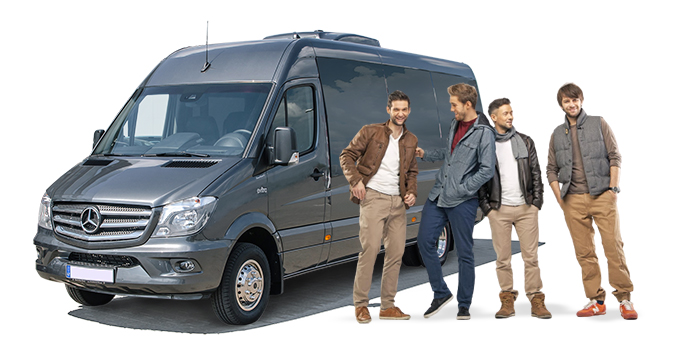 Renting a minibus for a bachelor party