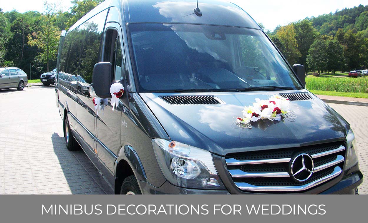 Minibus decoration service for weddings