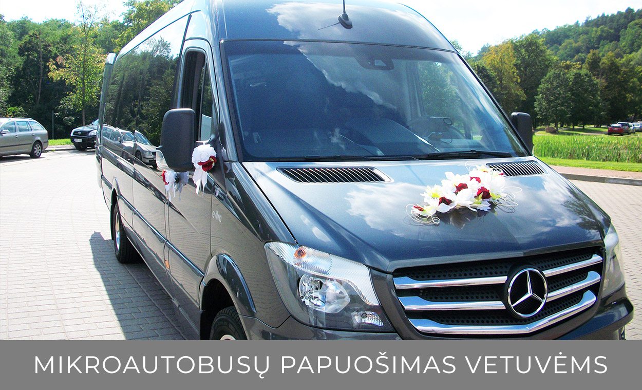 Mikroautobusų papuošimo paslauga vestuvėms